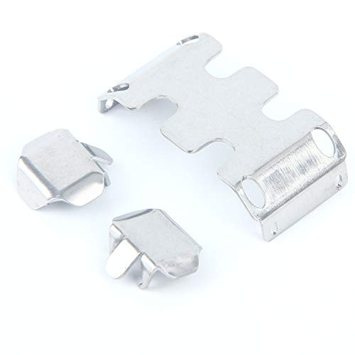 LCX Racing 1-24th RC Crawler Car Stainless Steel Skid Plate Axle Guard Protector Skid Plate Armor  and  Axle Guard for Axial SCX24 Deadbolt JLU C10 B-17 Upgrades Parts Accessories