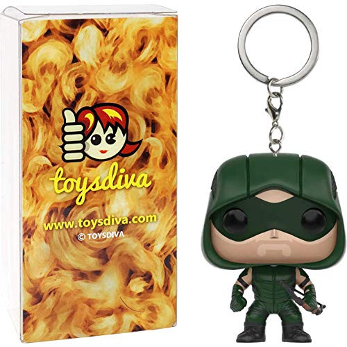 Arrow- Fun?ko Pocket P?o?p? Mini-Figural K?e?y?c?h?a?i?n Bundle with 1 Compatible 'ToysDiva' Graphic Protector -10317 - B-
