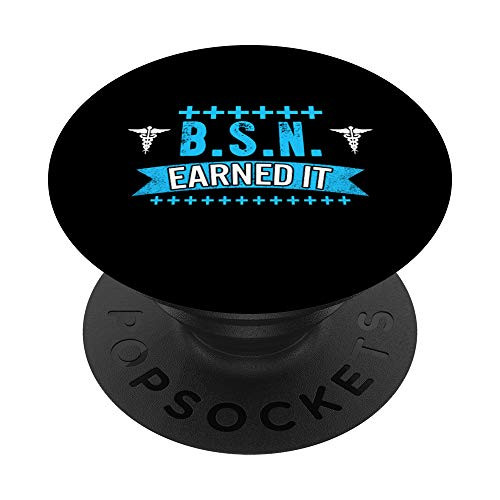 Male Nurse BSN Earned It Nursing School Graduation RN Men PopSockets PopGrip- Swappable Grip for Phones  and  Tablets