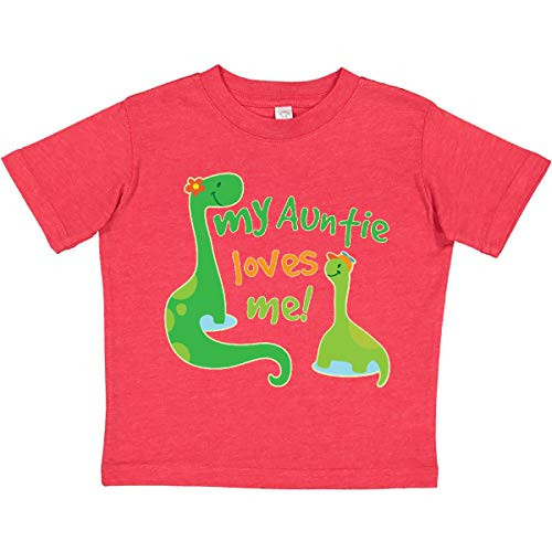inktastic My Auntie Loves Me Dinosaur Toddler T-Shirt 3T Retro Heather Red 1c10c inktastic My Auntie Loves Me Dinosaur Toddler T-Shirt 3T Retro Heather Red 1c10c