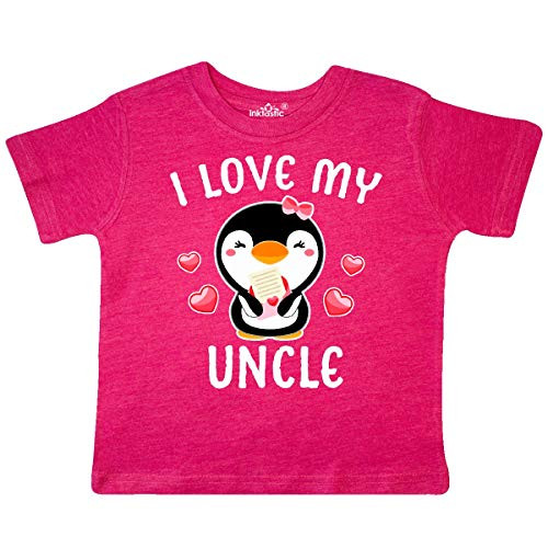 inktastic I Love My Uncle with Cute Toddler T-Shirt 3T Retro Heather Pink 3431e