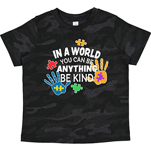 inktastic in a World You Can Be Anything Be Toddler T-Shirt 4T Storm Camo 34a54