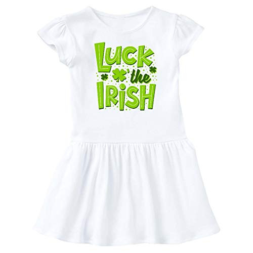 inktastic St. Patrick's Day Luck O' The Irish Infant Dress 24 Months White 39cde