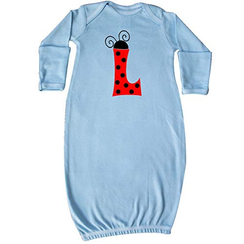 inktastic Cute Lady Bug Initial L Newborn Layette Light Blue 3ca9b