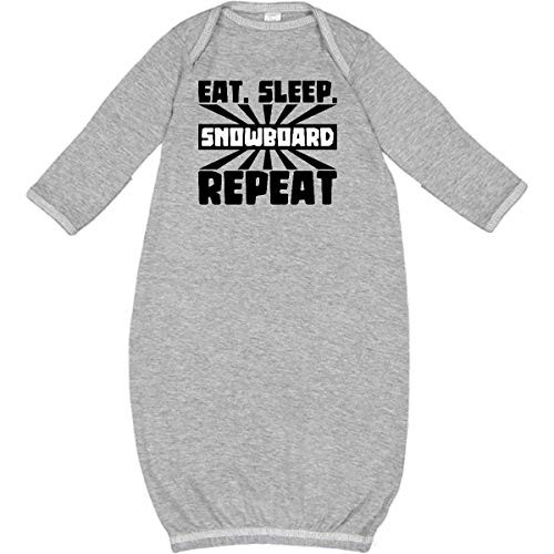 inktastic Eat Sleep Snowboard Repeat Newborn Layette Heather 3ebb7
