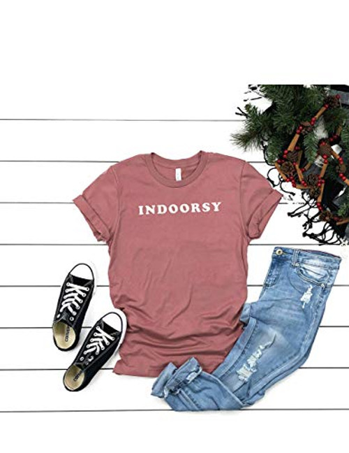 Indoorsy T Shirt Womens T-Shirt Casual Top Graphic Tee Short Sleeve Shirt I Hate Outdoors T-Shirt Love Being Inside T Shirt Indoorsy T Shirt Womens T-Shirt Casual Top Graphic Tee Short Sleeve Shirt I Hate Outdoors T-Shirt Love Being Inside T Shirt