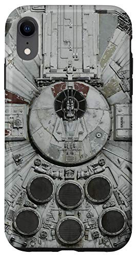 iPhone XR Star Wars Millennium Falcon Close Up Gray Case