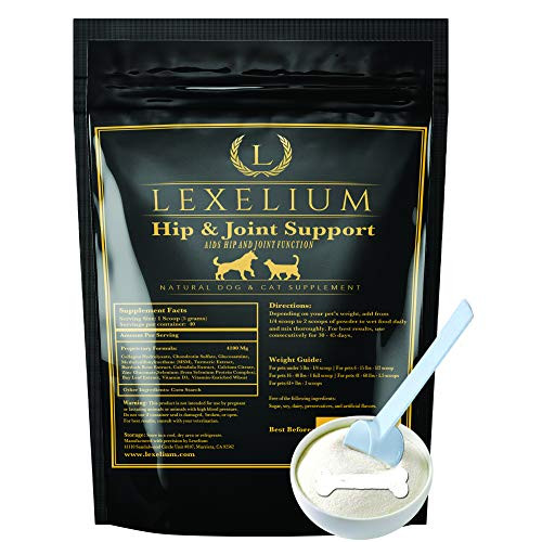 Lexelium Joint Support for Dogs and Cats  MSM  plus Glucosamine  plus Chondroitin  plus Turmeric  Helps with Arthritis and Fortifies Joints  100 percent Natural Pet Supplement  200 Grams Lexelium Joint Support for Dogs and Cats  MSM  plus Glucosamine  plus Chondroitin  plus Turmeric  Helps with Arthritis and Fortifies Joints  100 percent Natural Pet Supplement  200 Grams