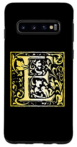 Galaxy S10 Letter E Initial Monogram Personalized Name Gifts Floral Case