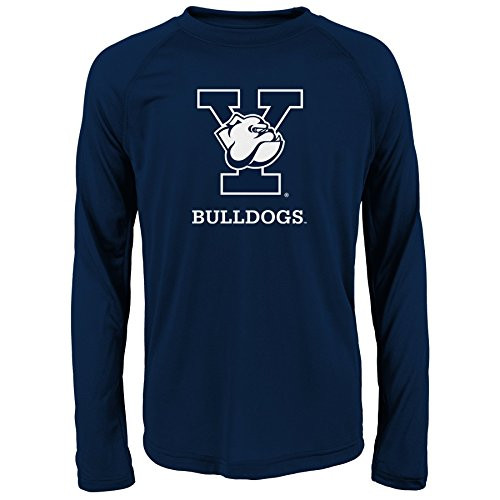 NCAA Yale Bulldogs Boys Outerstuff "Loyal Fan' Performance Tee Team color  Youth Large -12-14-