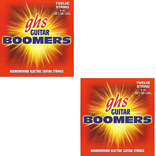 GHS Boomers Guitar Strings 2-Packs 12-String Electric Extra Light 09-40 Roundwound Electric