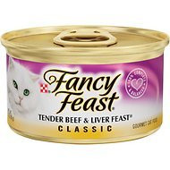 Fancy Feast Classic Tender Beef  and  Liver Feast Cat Food 3 oz 12 Cans