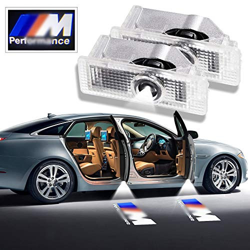 LED Door Light Logo Projector Ghost Shadow Welcome Lamp Car Remodel Accessories compatible BMW Series - 2 Pack