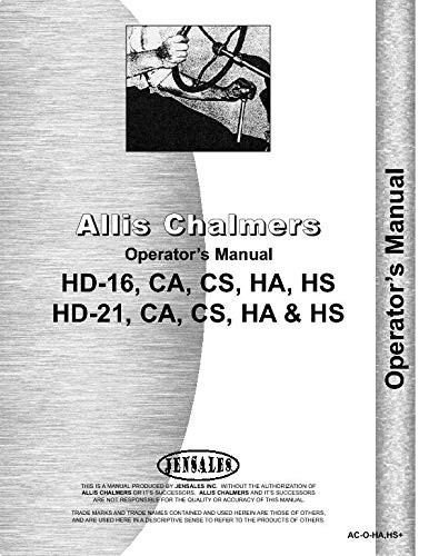 Allis Chalmers Operators Manual -AC-O-HA HS plus-
