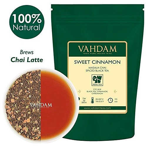 VAHDAM, Cinnamon Masala Chai Tea (100 Cups) ?| 100% NATURAL SPICES | Ancient Cinnamon Tea Recipe | Spiced Chai Tea Loose Leaf | Brew Hot Tea, Iced Tea or Chai Latte | Black Tea | 3.53oz (Set Of 2)