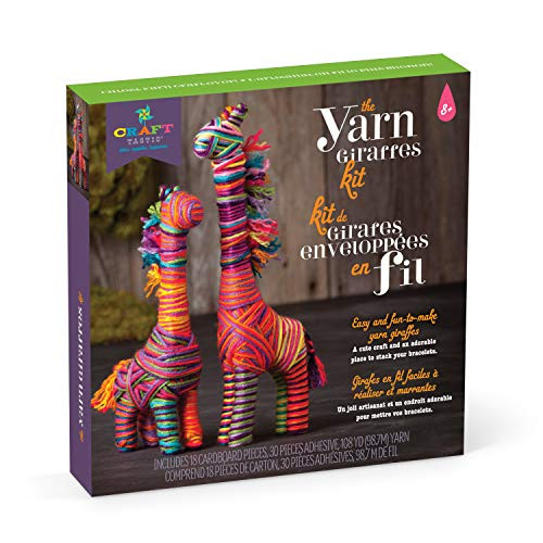 Craft-tastic  Yarn Giraffes Kit  Craft Kit Makes 2 Yarn-Wrapped Giraffes