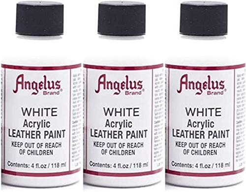 Angelus Acrylic Paints 4oz White - 3 Pack