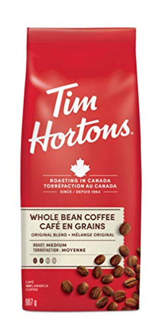 Tim Hortons Whole Bean Coffee 907g -2lb- bag -Imported from Canada-