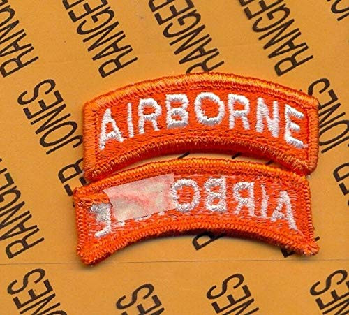US Army Airborne TAB Orange  and  White USSTRATCOM Patch m-e