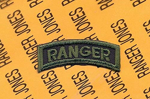 US Army Ranger OD Green  and  Black Airborne para C-E tab arc Patch