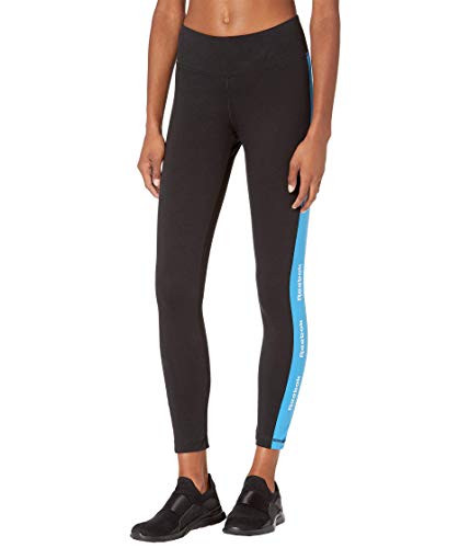 Reebok Training Essentials Linear Logo Leggings Black-White-Blue 2X18W