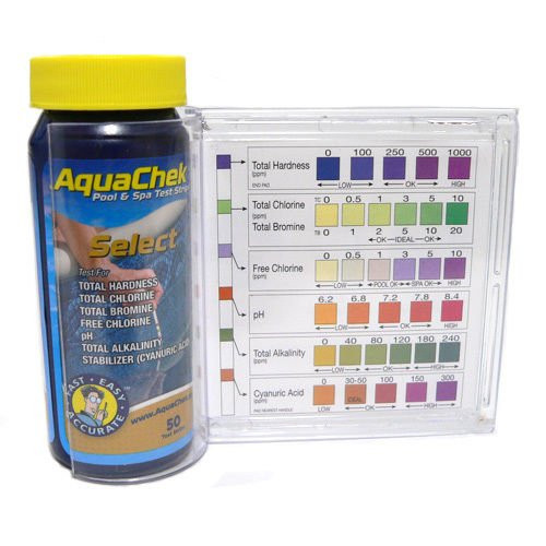 AquaChek Select 7-in-1 Pool Spa Test Kit w- Plastic Guide  and  50ct Strips 541604A -G344T3486G 34BG82G304704