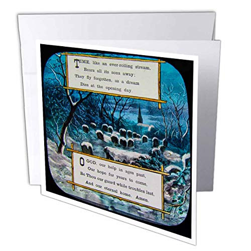 3dRose Scenes from The Past Magic Lantern Slides - O God Our Help in Ages Past Circa 1890s Christian Prayer Vintage - 6 Greeting Cards with envelopes -gc-269879-1- 3dRose Scenes from The Past Magic Lantern Slides - O God Our Help in Ages Past Circa 1890s Christian Prayer Vintage - 6 Greeting Cards with envelopes -gc-269879-1-