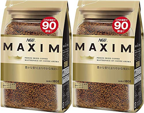 AGF Maxim Japan instant coffee bag 180g -Original Version- Pack of 2
