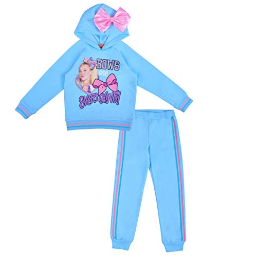Nickelodeon JoJo Siwa Girl's 2-Piece Bows are Everything Hoodie and Jogger Pant Set Blue Size 6