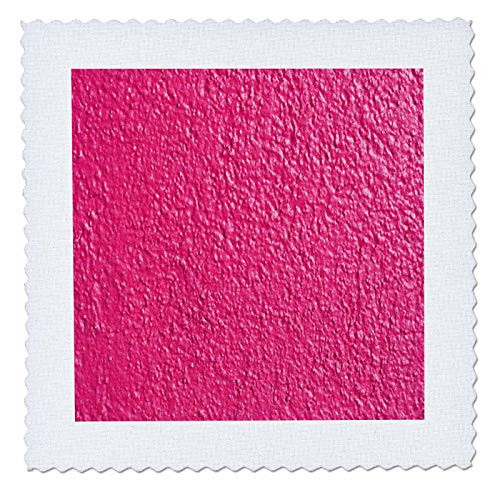 3dRose Image of Hot Pink Painted Stucco Wall Closeup - Quilt Squares -qs-327298-4-