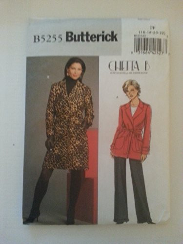 Butterick B5255 Misses Belted Coat by Chetta B Size FF -16-18-20-22-