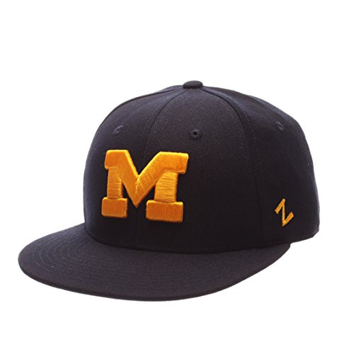 NCAA Zephyr Michigan Wolverines Mens M15 Fitted Hat Size 7 1-2 Navy