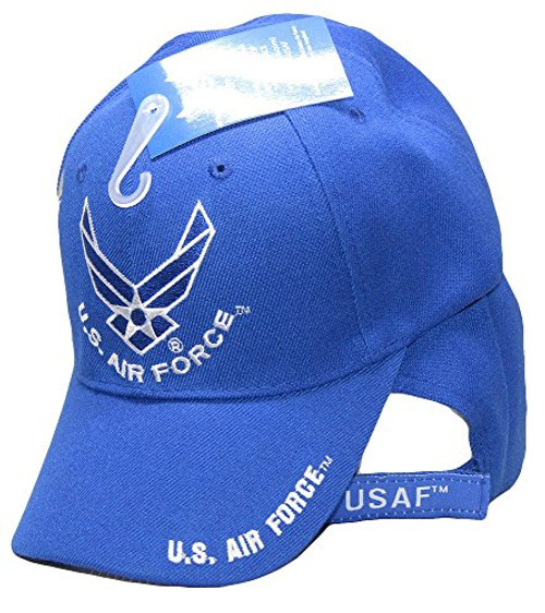 K's Novelties Set of 2 U.S. Air Force Wings Royal Blue with US Air Force on Bill Shadow Embroidered Cap USAF K's Novelties Set of 2 U.S. Air Force Wings Royal Blue with US Air Force on Bill Shadow Embroidered Cap USAF