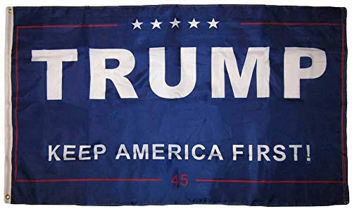 K's Novelties 3x5 Trump Keep America First Blue 150D Woven Poly Nylon Flag 5x3 Banner