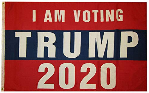 K's Novelties I Am Voting Trump 2020 Red White Blue 100D Woven Poly Nylon 3x5 3'x5' Flag -RUF- K's Novelties I Am Voting Trump 2020 Red White Blue 100D Woven Poly Nylon 3x5 3'x5' Flag -RUF-