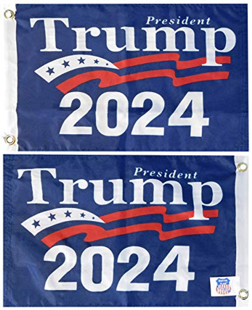 Trade Winds President Trump 2024 Blue Premium Quality Heavy Duty Fade Resistant 12x18 12"x18" Double Sided 100D Woven Poly Nylon Boat Flag Banner Grommets Trade Winds President Trump 2024 Blue Premium Quality Heavy Duty Fade Resistant 12x18 12"x18" Double Sided 100D Woven Poly Nylon Boat Flag Banner Grommets