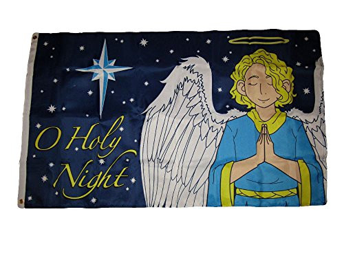 3x5 Merry Christmas O Holy Night Angel Holiday Premium Flag 3'x5' Banner Grommet Vivid Color and UV Fade Resistant Canvas Header and polyester material 3x5 Merry Christmas O Holy Night Angel Holiday Premium Flag 3'x5' Banner Grommet Vivid Color and UV Fade Resistant Canvas Header and polyester material