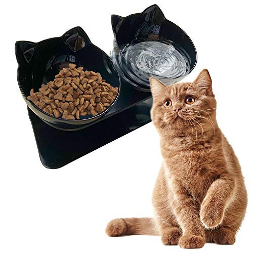Non-Slip Double Cat Dog Bowl with Raised Stand Pet Supplies Cat Water Bowl Dog Food Bowls-Double Bowls-E Non-Slip Double Cat Dog Bowl with Raised Stand Pet Supplies Cat Water Bowl Dog Food Bowls-Double Bowls-E