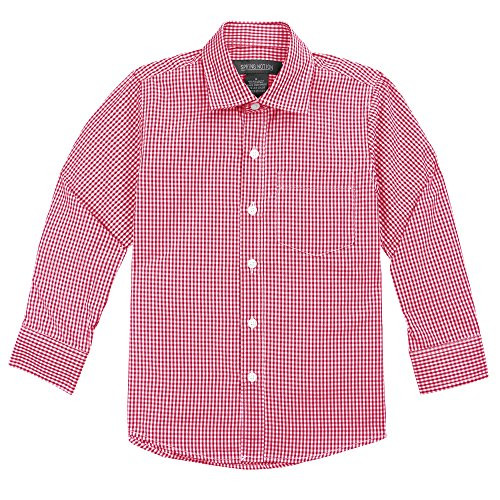 Spring Notion Baby Boys' Long Sleeve Gingham Shirt 18M Red