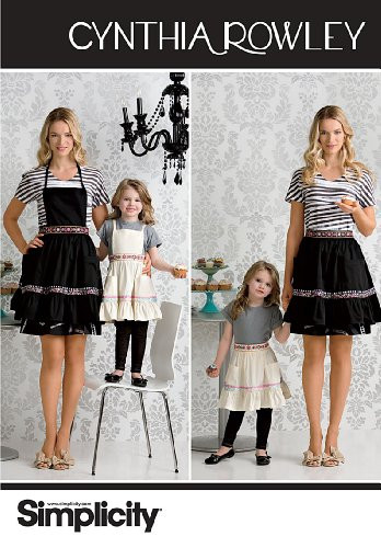 Simplicity Sewing Pattern 2351 Misses' and Child's Apron A -S - L - S - L-