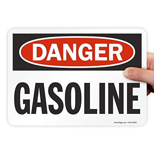 SmartSign "Danger - Gasoline" Label  7" x 10" Laminated Vinyl