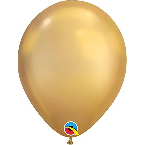 Qualatex 7" Chrome-Gold Latex Balloons 7"