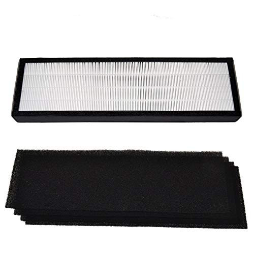 HQRP True HEPA Filter B with 4-Pack Carbon Filters compatible with GermGuardian AC4800 AC4820 AC4900CA AC4825 AC4825e AC4850PT compatible with Oransi Finn- parts FLT4825 FLT4850PT FLT22CB4 Replacement