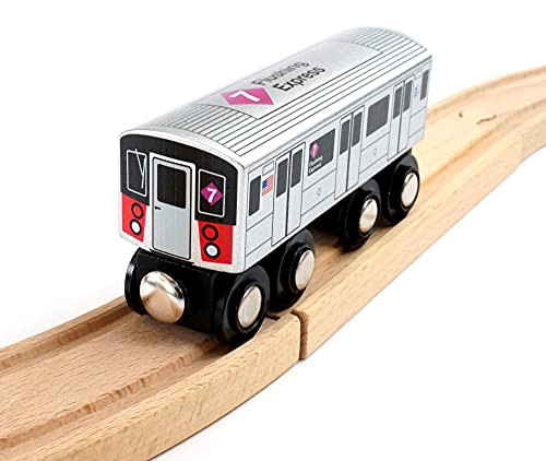 Munipals NYC Subway 7 Express Wooden Train