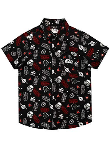 STAR WARS Boys Darth Vader Stormtrooper and Yoda Shirt Black 7