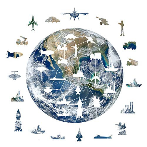 helegeSONG 14'' Unique Earth Puzzles for Adults  and  Kids Unique Shaped Jigsaw Puzzles Earth Puzzle Kids Educational Toy Gift Earth