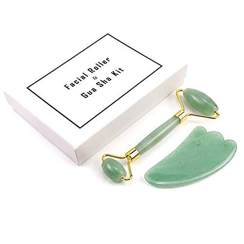 Johtae Gua Sha Facial Tools Jade Roller and Gua Sha Set Gua Sha Facial Tools Natural Jade Gua Sha StonesGua Sha Massage Tool for Face Eye Neck Body Skin -B- Johtae Gua Sha Facial Tools Jade Roller and Gua Sha Set Gua Sha Facial Tools Natural Jade Gua Sha StonesGua Sha Massage Tool for Face Eye Neck Body Skin -B-