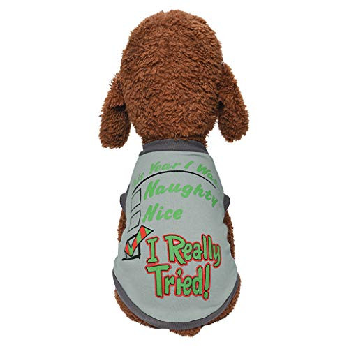 Lingery Dog Shirts Pet Shirts Dog T-Shirt Puppy Dog T Shirt Dog Vest Puppy Vest Pet Clothing Puppies Clothes for Small Dogs -S Gray B- Lingery Dog Shirts Pet Shirts Dog T-Shirt Puppy Dog T Shirt Dog Vest Puppy Vest Pet Clothing Puppies Clothes for Small Dogs -S Gray B-