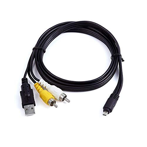 yan 2in1 USB  plusAV A-V TV Video Cable Cord for Sony Cybershot DSC-H200 B L DSC-H300 B