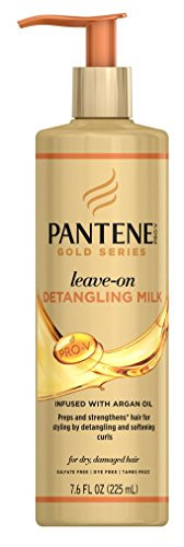 Pantene Gold Series Leave-In Detangling Milk 7.6 Ounce -225ml- -3 Pack-